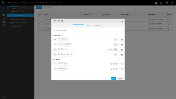 EPLAN Collaboration Apps – deljenje z uporabniki in ekipami