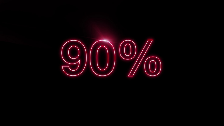 90 percent